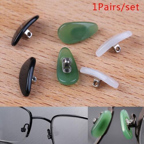 Comfortable Anti-slip Jade Nose Pads Stick On Screw-in Nose Pads For Eyeglass Sunglass Glasses Accessories