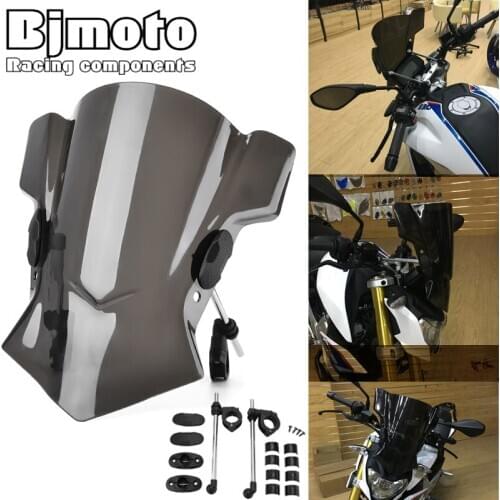 For Kawasak Z1000 Z750 Z750R ZR1100 ZR7S Motorcycle Street Bike Windshield Windscreen For MV Agusta Brutale 1090RR 675 13-14