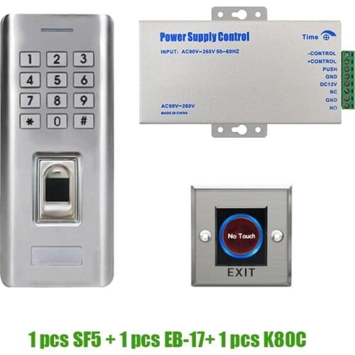 IP66 Waterproof Fingerprint Access Control System Fingerprint Reader Anti-vandal Door Opener support fingerprint and Pin code