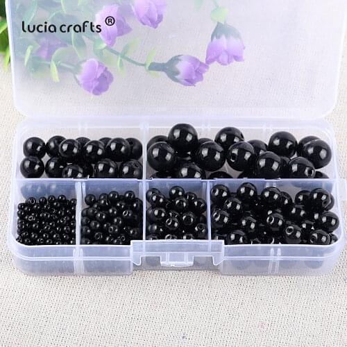 445pcs 3/4/6/8/10/12mm Black White Glass Pearl Beads DIY Bracelet Necklace Beads For Jewelry Making Accessories F0711