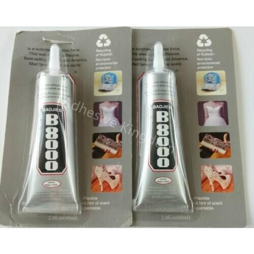 New 10Pcs 60ML Clear B8000 Glue Epoxy Resin For Plush Fabric Diy Adhesive Rhinestones Wholesale Free Shipping