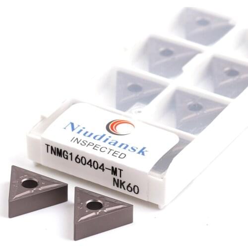 10PCS TNMG160404-MT TNMG160408-MT NK60 Cermet Cutting Blade Hard Metal CNC Lathe Turning Insert External Finishing Turning Tools