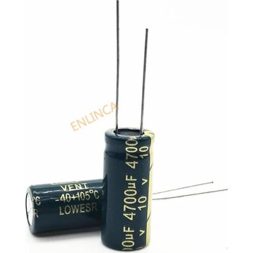 10v 4700UF 10*25 high frequency low impedance aluminum electrolytic capacitor 4700uf 10v 20