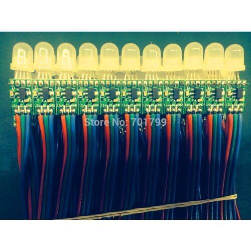 100pcs DC12V 12mm WS2811 led smart pixel node,non-waterproof;without pvc case;IP33