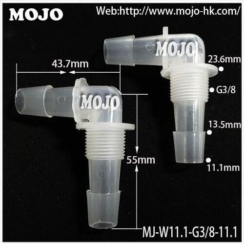 2020 Free shipping!(10pcs/Lots) MJ-W11.1-G3/8-11.1 Elbow type joint 11mm to G3/8" male thread connector pipe fitting