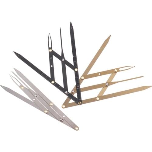 Sliding Measurement 3-point Positioning Stainless Steel Eyebrow Measuring Ruler