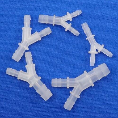 5~100pcs 4~12mm Y-Type Plastic Reducing Tee Hose Connectors Irrigation Joints Aquarium Pipe Fitting Fish Tank Pagoda Adapter