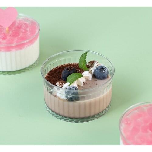 50pcs Net red thick hard PS plastic cup wedding birthday party favors ice cream cup transparent disposable cake dessert cups