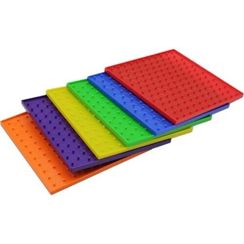 6 lot Durable Double-sided Peg Geoboard Primary Mathematics Toy 23.5x23.5cm