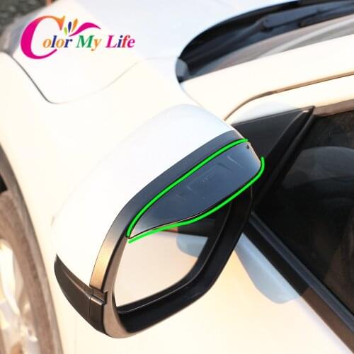 Car Rearview Mirror Rain Snow Shield Cover for Honda HR-V HRV Vezel 2014 - 2018 ABS Car Rearview Mirror Sun Visor Shade Sticker