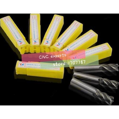 Free shipping High Quality 10pcs 4F-2.0~10.0 End Mill,Four Flute HSS & Aluminium End Mill Cutter CNC Bit, Milling tools