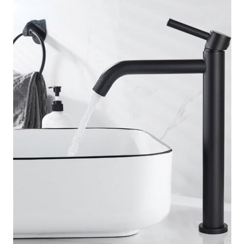 Black Basin Faucets Bath Basin Mixer Faucet Bathroom Vessel Washbasin Water Mixer Taps Hot and Cold Water Mixer Tap