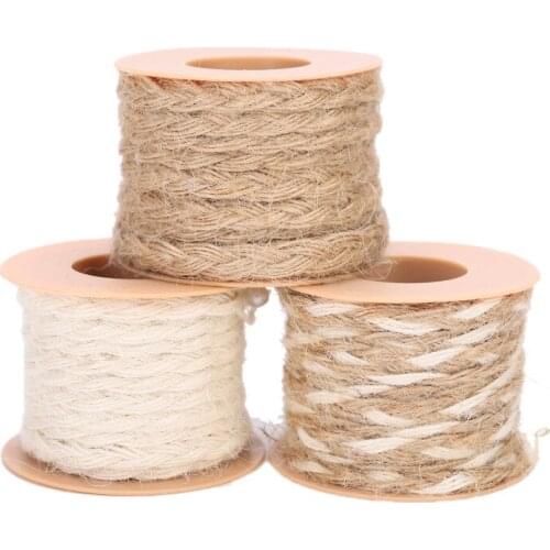 5meters 0.5cm Diameter Jute Rope Natural Braided Jute Macrame Cord for Garden, Gifts, DIY Crafts