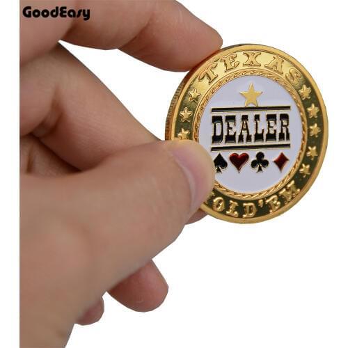 Hot Sale Poker Card Guard Protector Metal Token Coin with Plastic Cover Texas Poker Chip Set Dealer Button Collection