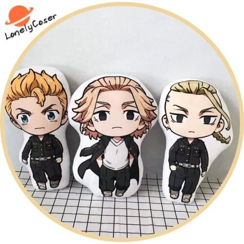 Anime Tokyo Revengers Dolls Cosplay Props Cute Pendant Manjiro Sano Ken Ryuguji Pillow Toys Plush Gift Accessories Halloween