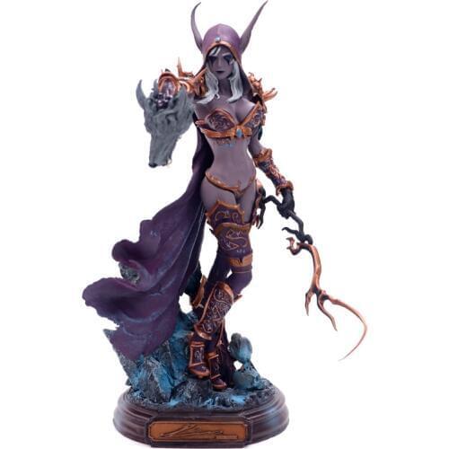 2020 NEW Collectible Toys Sylvanas Windrunner Archery Queen PVC Anime Action Figure Model With Base for Children Birthday Gift