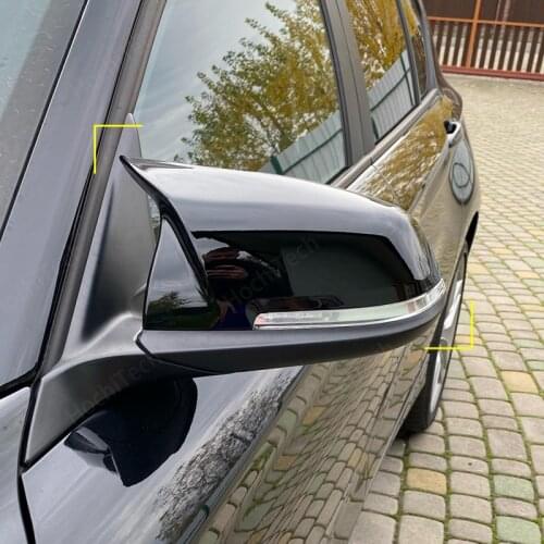 4 color Pair Gloss Black Rearview Mirror Cover For BMW F20 F21 F22 F30 F32 F36 X1 F87 M3 2012 2013 2014 2015 2016 2017
