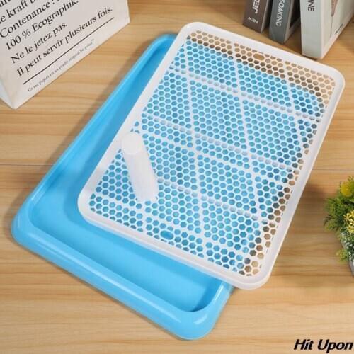 2021 Hot Portable Pet Dog Cat Toilet Lattice Tray with Column Urinal Bowl Pet Training Toilet Easy to Clean Pet Product