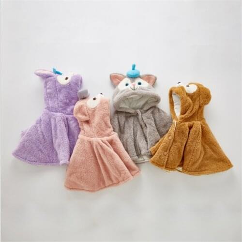 Cute Duffy Bear Hood Cape Cotton Winter Jacket Fluffy Costume Gift For Baby Kids Boys Girls Hoodie Cloak Cartoon