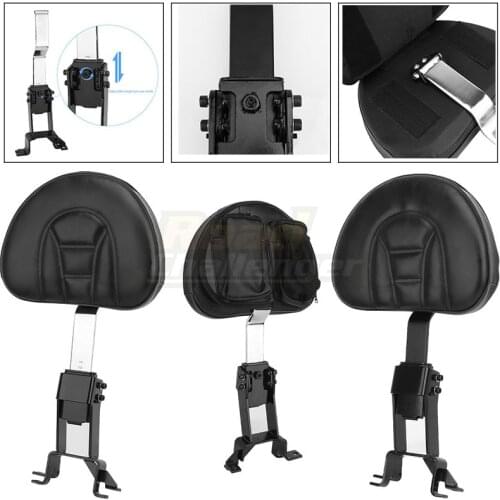 Motorcycle Front Adjustable New Plug In Driver Rider Seat Backrest Kit For Indian 14-Up Chief Roadmaster Chieftain Springfield