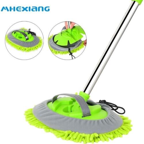 Upgrade Three section telescopic car washing mop Super absorbent Car Cleaning Car brushes Mop Window Wash Tool Dust Wax Mop Soft