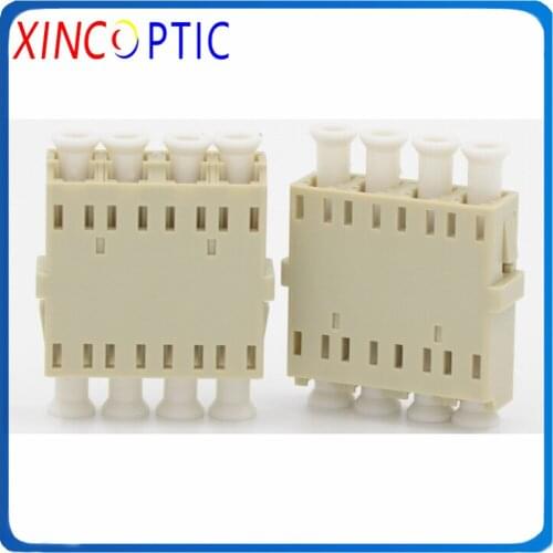 LC UPC MM Quad Fiber Optical Adapter,LC/UPC Multi Mode Quad Flange Fiber Optic Coupler Connector