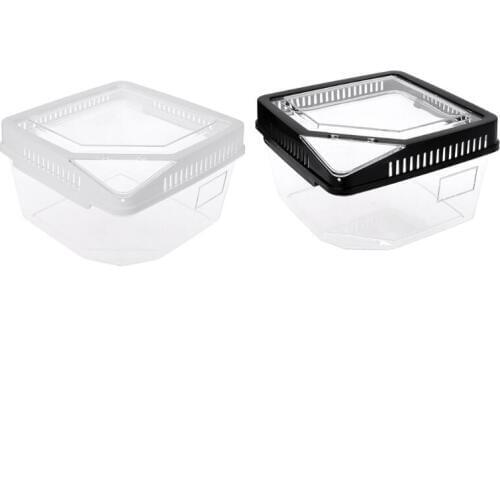 Plastic Container Reptile Feeding Box Spider Scorpion Insect Terrarium Breeding Box
