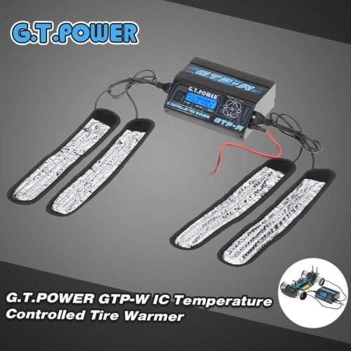 FATJAY GT Power IC Temperature Controlled Tire Warmer Strip Heater w/ LCD Display for 1/10 Size RC Touring Car Pre-heat Rubber