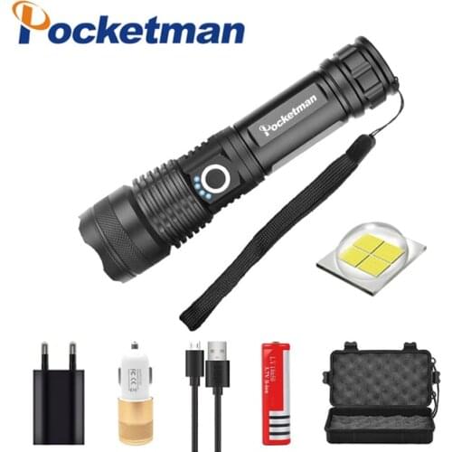 5000 lumen xhp50 most powerful flashlight usb Zoomable LED torch xhp50 18650 Rechargeable battery hunting z50