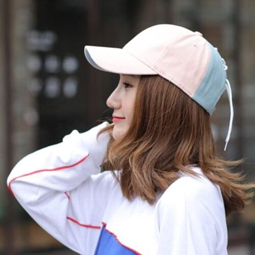 Korean Pink Baseball Cap Trend Web Celebrity Clash Color Duck Cap Female Minority Popular Logo Sun Visor Hat