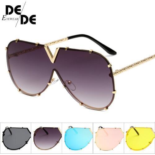 Oversized Shield Sunglasses Visor Men Women One Peice Sunny Windproof Mask Sun Glasses Flat Top Hood Goggle gafas 130