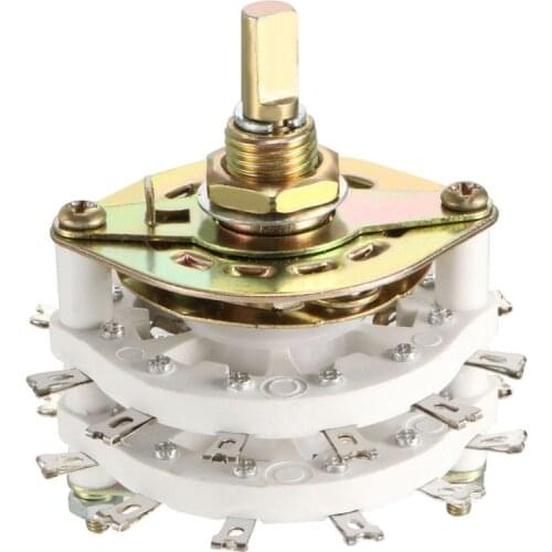 Uxcell 1PCS 2/6 Pole 3/11 Position Switch Select table Band Channel Rotary Switch Selector 8/24Pin Electrical Supplies 0/2 Deck