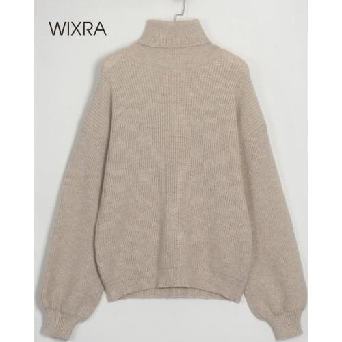 Wixra Turtleneck Sweater Women Pull Femme Jumper Casual Korean Cashmere Ladies New Coming Top Autumn Winter