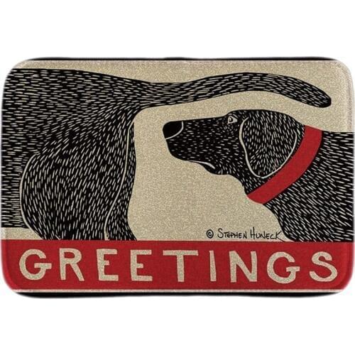 Animals Welcome Door Mats Greetings Whom The Dog Barks Indoor/Outdoor Doormat Soft Lightness Short Plush Fabric Bathroom Mats