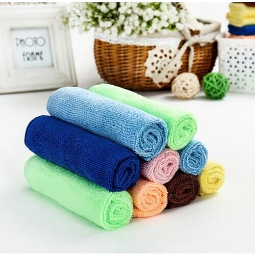1PC 30x30cm Kitchen Fine Microfiber Towel Cleaning Cloth Car Auto Wash Dry Clean Polish Cloth for Kitchen Dirt Cleaning OK 0609