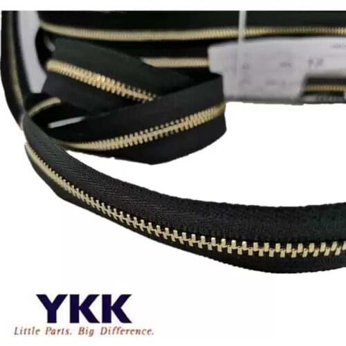 10m/lot 5# long continuous YKK metal zipper chain black with slider pocket suitcase handbag tailor sewing accessories