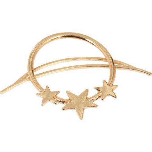 100pcs/lot DIY Multi Alloy Horsetail Circle Stars Hairpin Pierced P-Pin & Comb Hair Clasp Hair Styling Tools Accessories HA1437