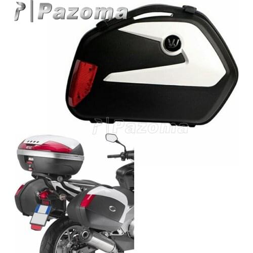 1x Universal Motorcycle 20L Side Cases Panniers Side Box Tail Luggage for Suzuki Yamaha Honda BMW Kawasaki Hyosung Aprilia Buell