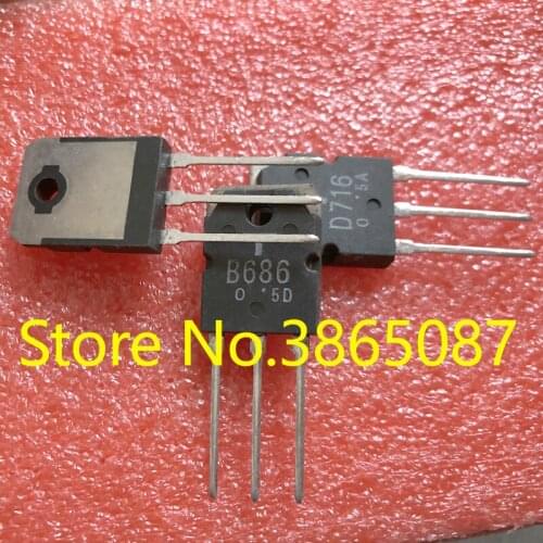 20PAIRS 20PCS B686 AND 20PCS D716 2SB686 2SD716 TO-3P POWER TRANSISTOR 40PCS/LOT ORIGINAL NEW
