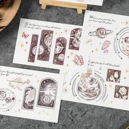 30pcs Explore Universe Card Multi-use Scrapbooking Birthday Party Invitation Gift Card Message Postcard Greeting Card