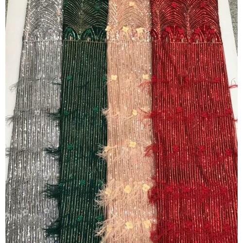 5 Yards/Lot Width DIY Garment Sewing Accessories Sequins Lace French Fabric Exquisite Embroidery Lace Beaded For Women Clothes