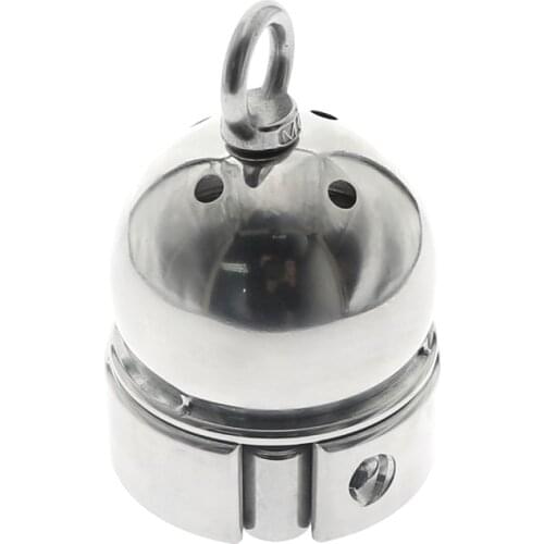 700g Heavy Stainless Steel Scrotum Pendant Lockable Ball Stretcher Cock Ring Penis CBT BDSM Testicle Torture Restraint for Men