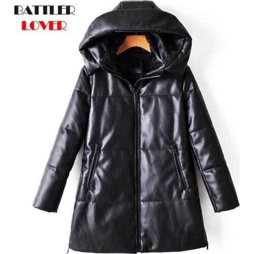 Женские кожаные пуховики BATTLERLOVER China At AliExpress