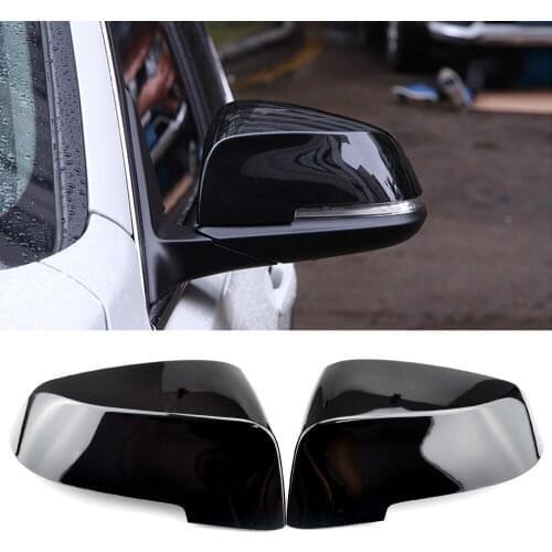 Rearview Mirror Covers for Bmw 5 Series F10 F11 Lci 2014-2017 Caps Replacement Side Rear-View Carbon Fiber Gloss Black