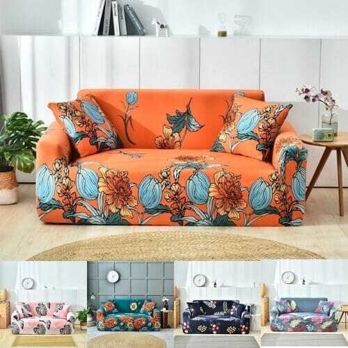 Floral Stretch Sofa Cover Slipcovers Elastic All-inclusive Couch Case For Different Shape Sofa Loveseat Chair L-Style Sofa Case