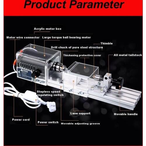 DIY Mini Lathe beads Polisher 220V Grinder Drill Table Saw Machine Polishing Cutting Tools beads Woodworking Machine