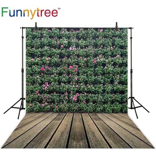 Funnytree photography backdrops flowers wall wooden floor graduation outdoor nature photocall photography studio funds camera