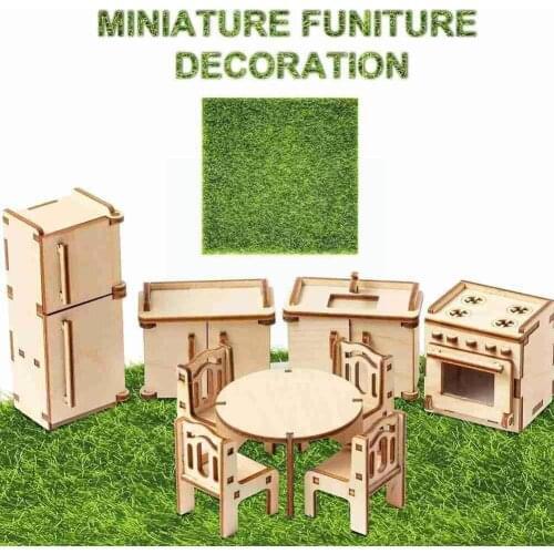 Fake Moss Mini Fairy Garden Ornament Artificial Lawn Bonsai Terrariums Miniatures Garden Grass Decoration DIY H7X9