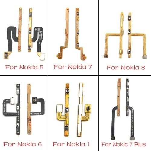 Power Volume Button Switch On/Off Key Flex Cable For Nokia 2 3 5 6 7 8 2.1 3.1 5.1 6.1 7.1 Plus
