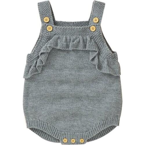 Baby Girls Romper Spring Autumn Infant Overall Newborn Sleeveless Girls One-pieces Jumpsuit Baby Knitted Soft Clothes Outfits